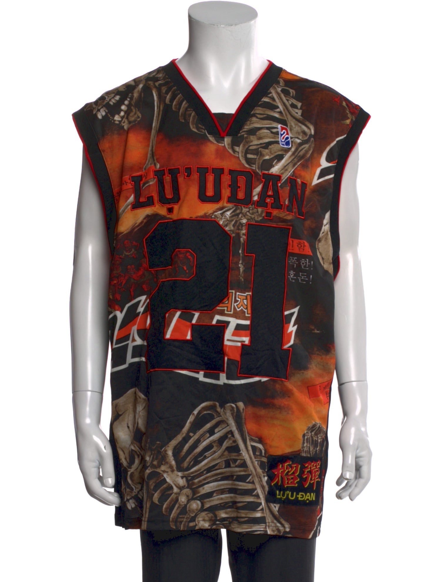 Lu'u Dan Printed V-Neck Jersey
