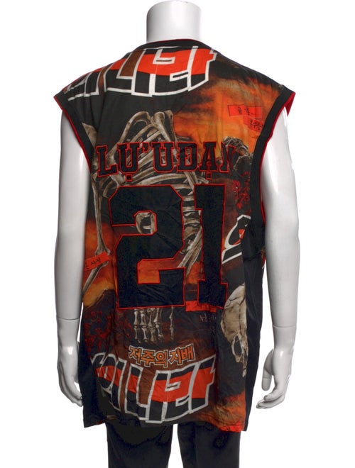 Lu'u Dan Printed V-Neck Jersey