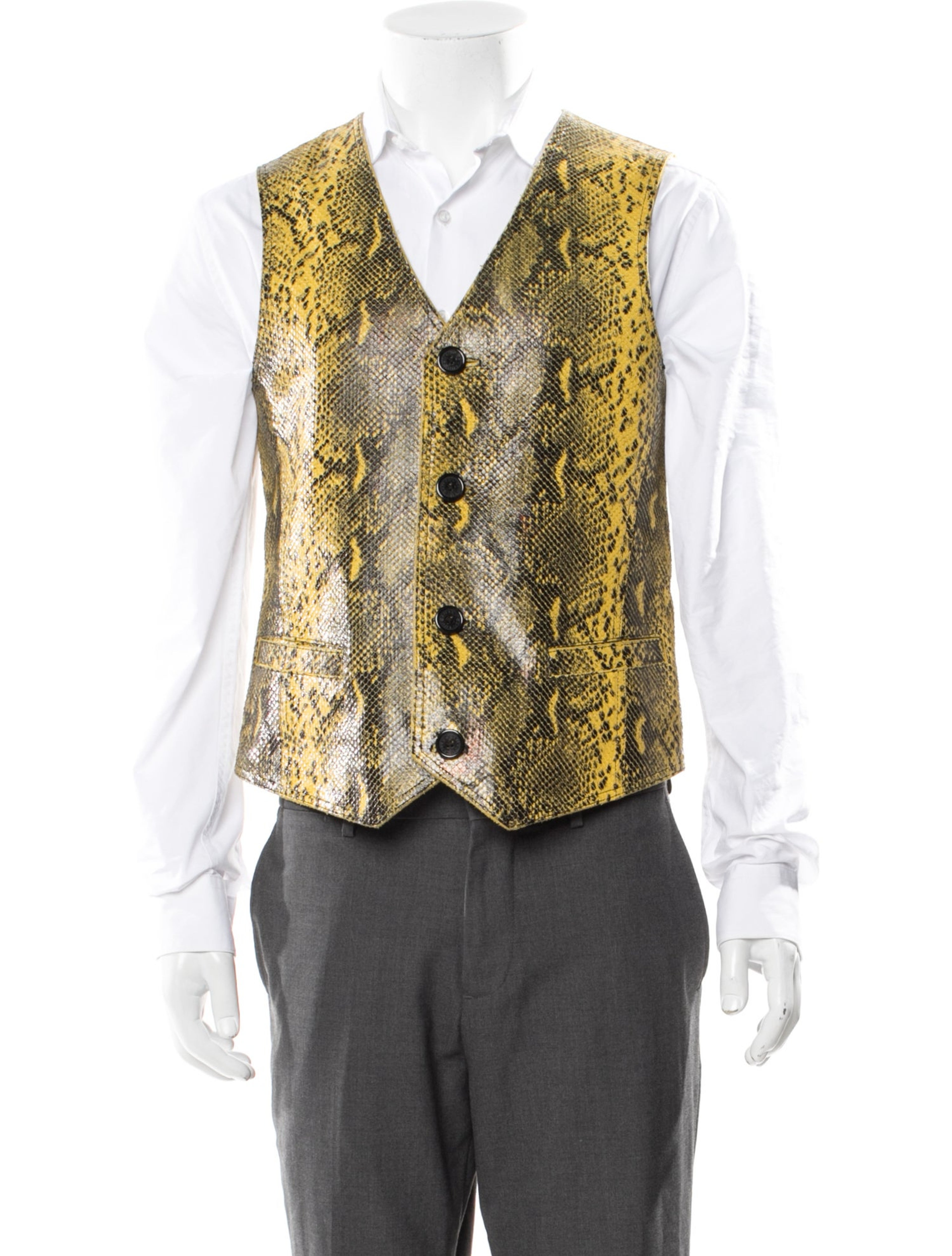 Calf Leather Animal Print Vest