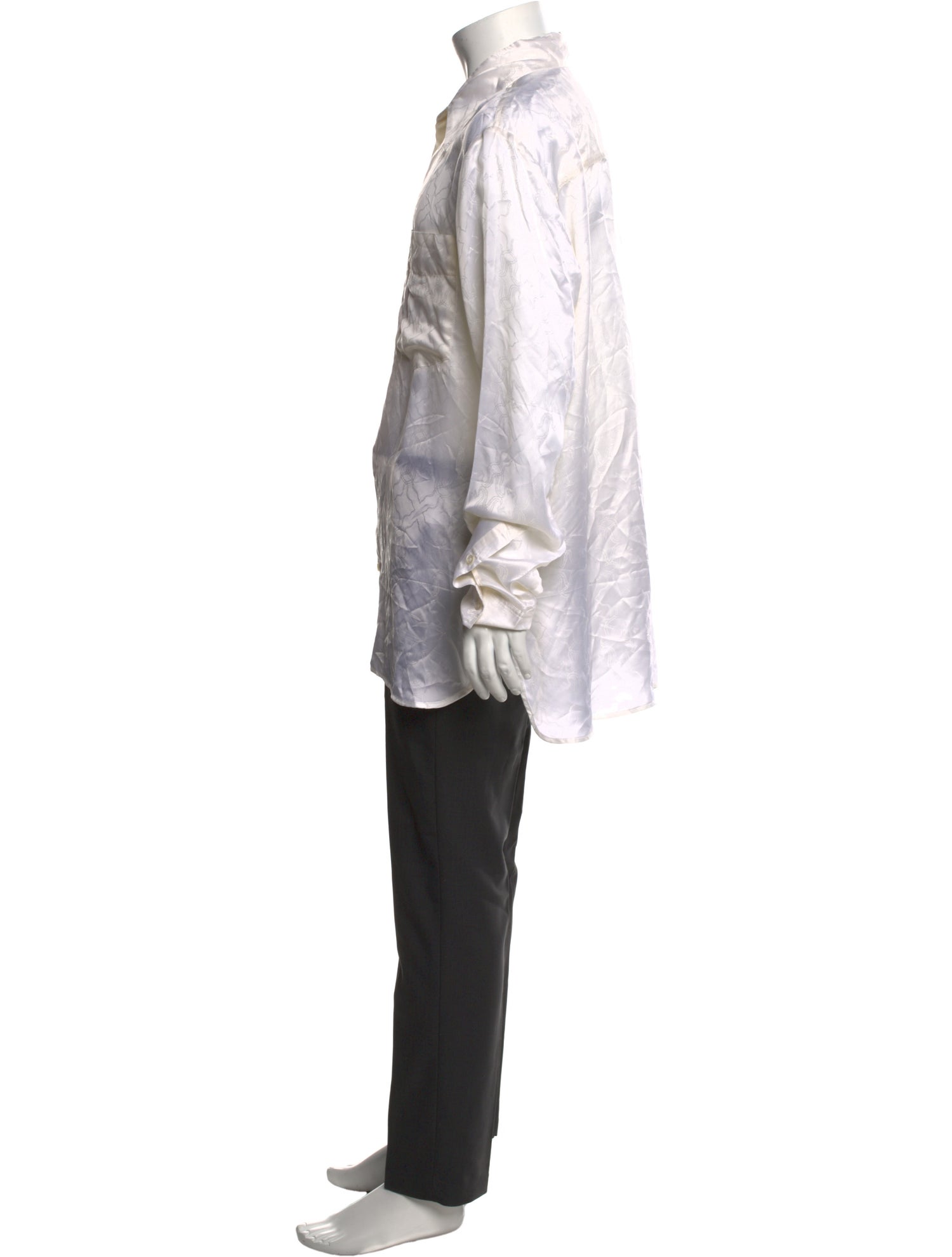 Lu'u Dan Patterned Long Sleeve Dress Shirt