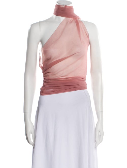 Ludovic de Saint Sernin Turtleneck Sleeveless Crop Top