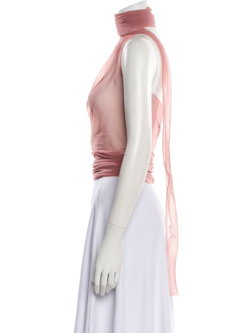 Ludovic de Saint Sernin Turtleneck Sleeveless Crop Top