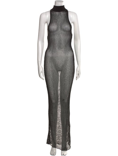 Ludovic de Saint Sernin Turtleneck Long Dress