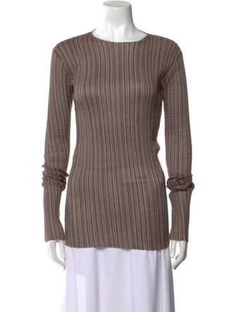 Ludovic de Saint Sernin Striped Bateau Neckline Top