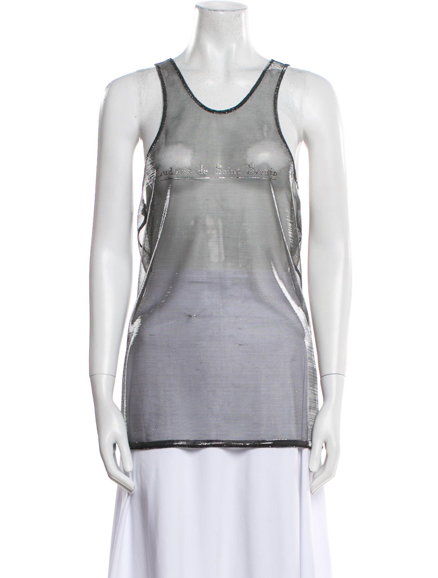 Ludovic de Saint Sernin Striped Scoop Neck Top