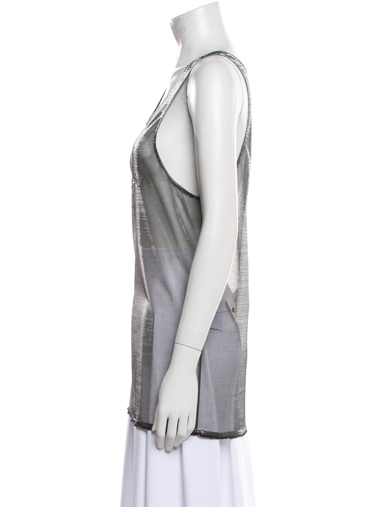 Ludovic de Saint Sernin Striped Scoop Neck Top