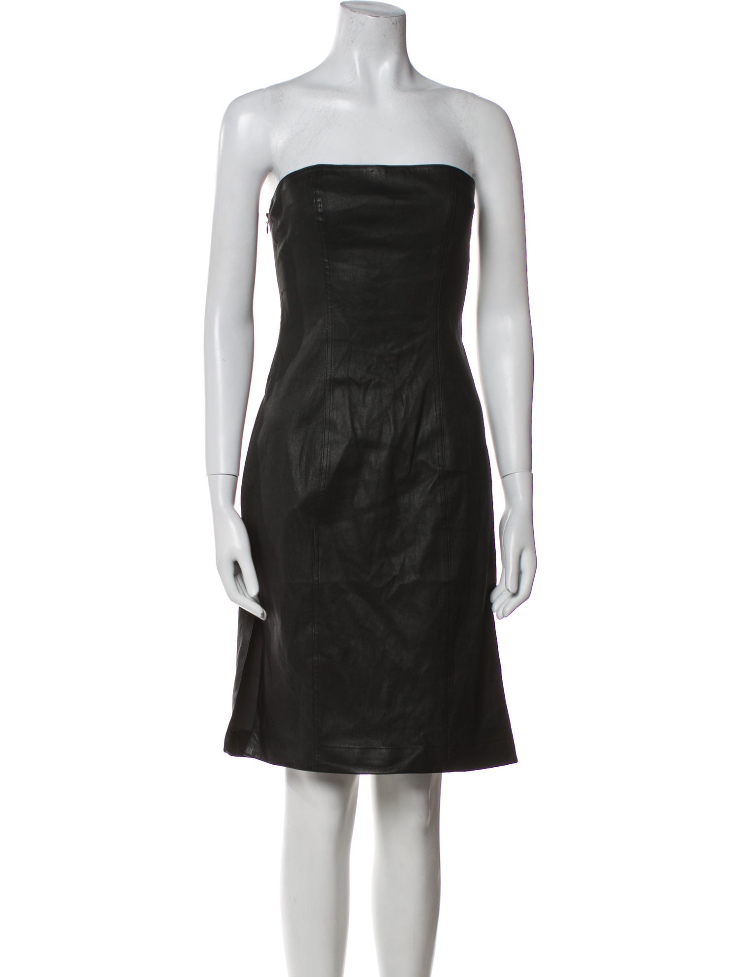 Ludovic de Saint Sernin Lamb Leather Mini Dress