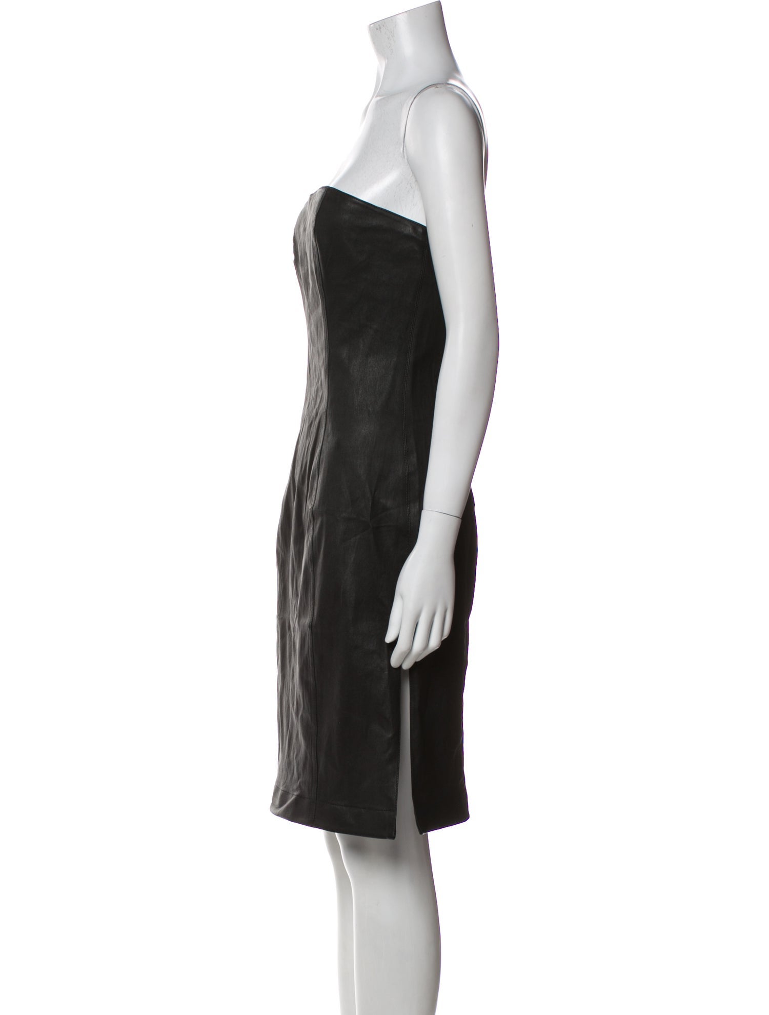 Ludovic de Saint Sernin Lamb Leather Mini Dress