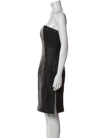 Ludovic de Saint Sernin Lamb Leather Mini Dress