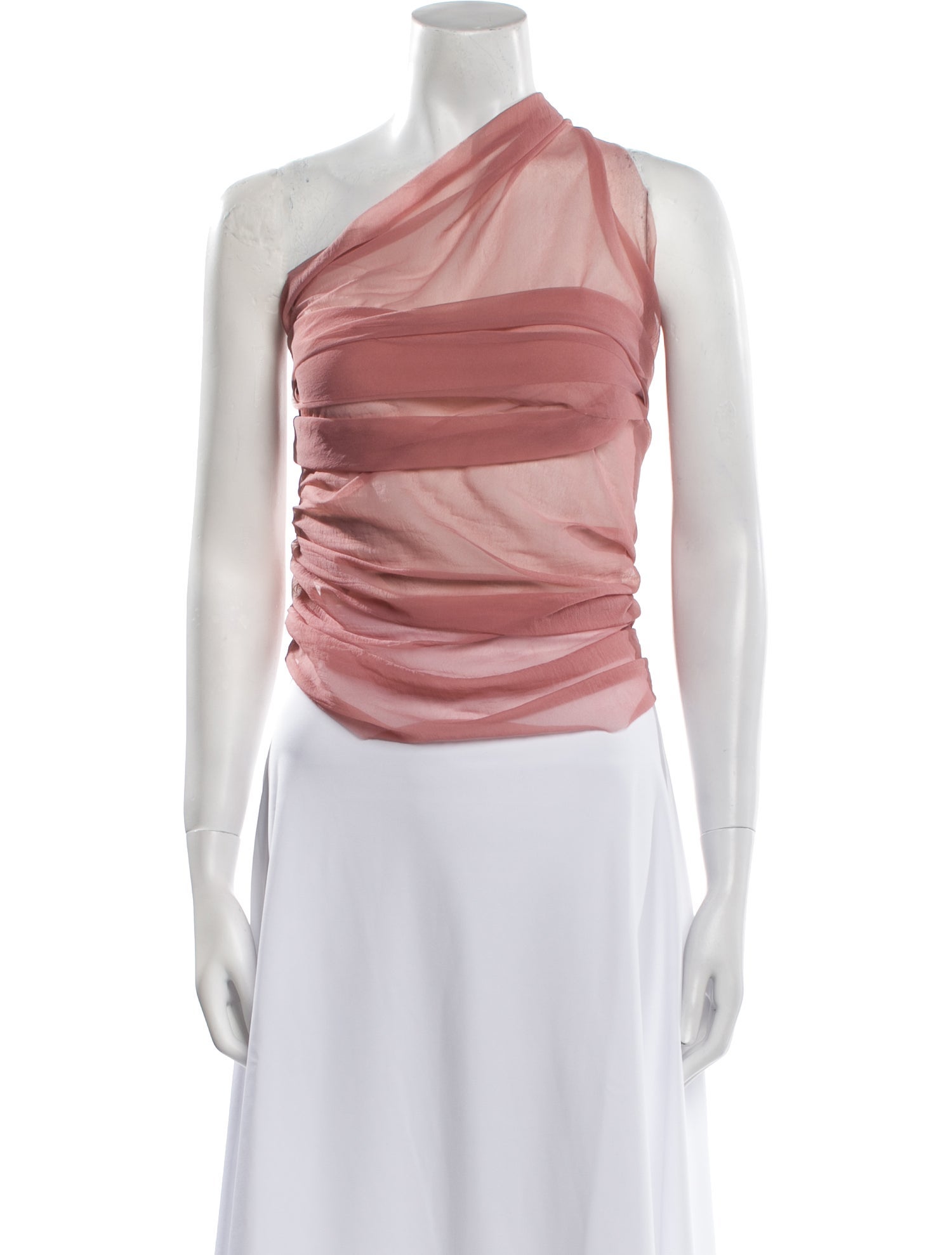 Ludovic de Saint Sernin One-Shoulder Sleeveless Crop Top