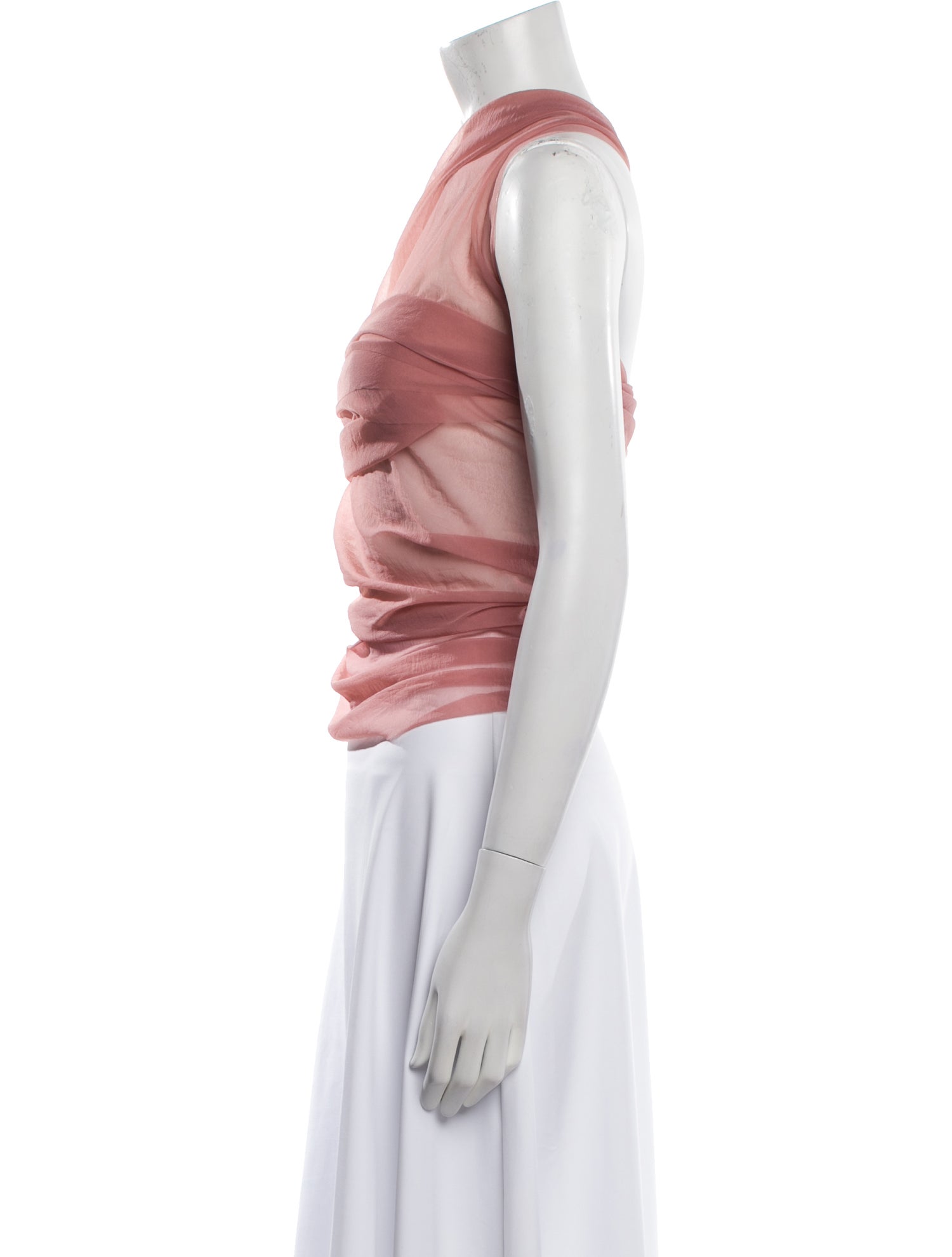 Ludovic de Saint Sernin One-Shoulder Sleeveless Crop Top