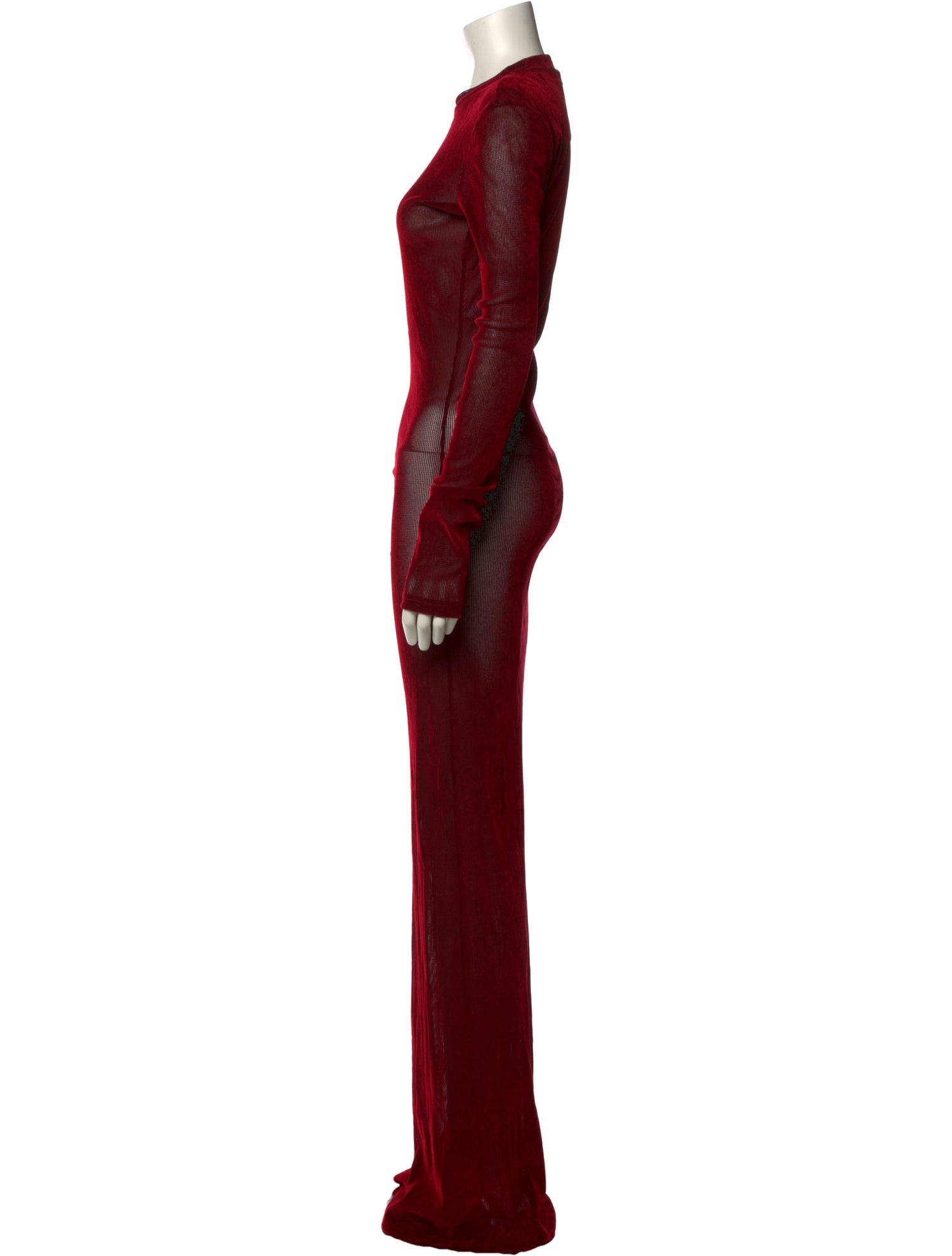 Ludovic de Saint Sernin Mock Neck Long Dress