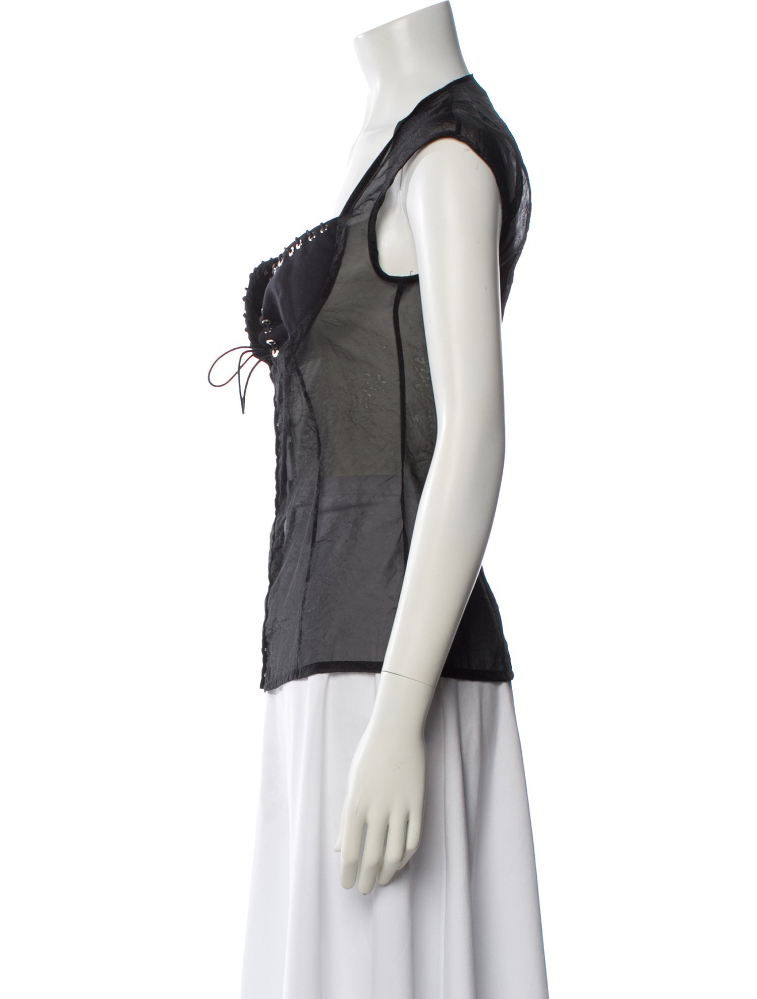 Ludovic de Saint Sernin Square Neckline Sleeveless Top