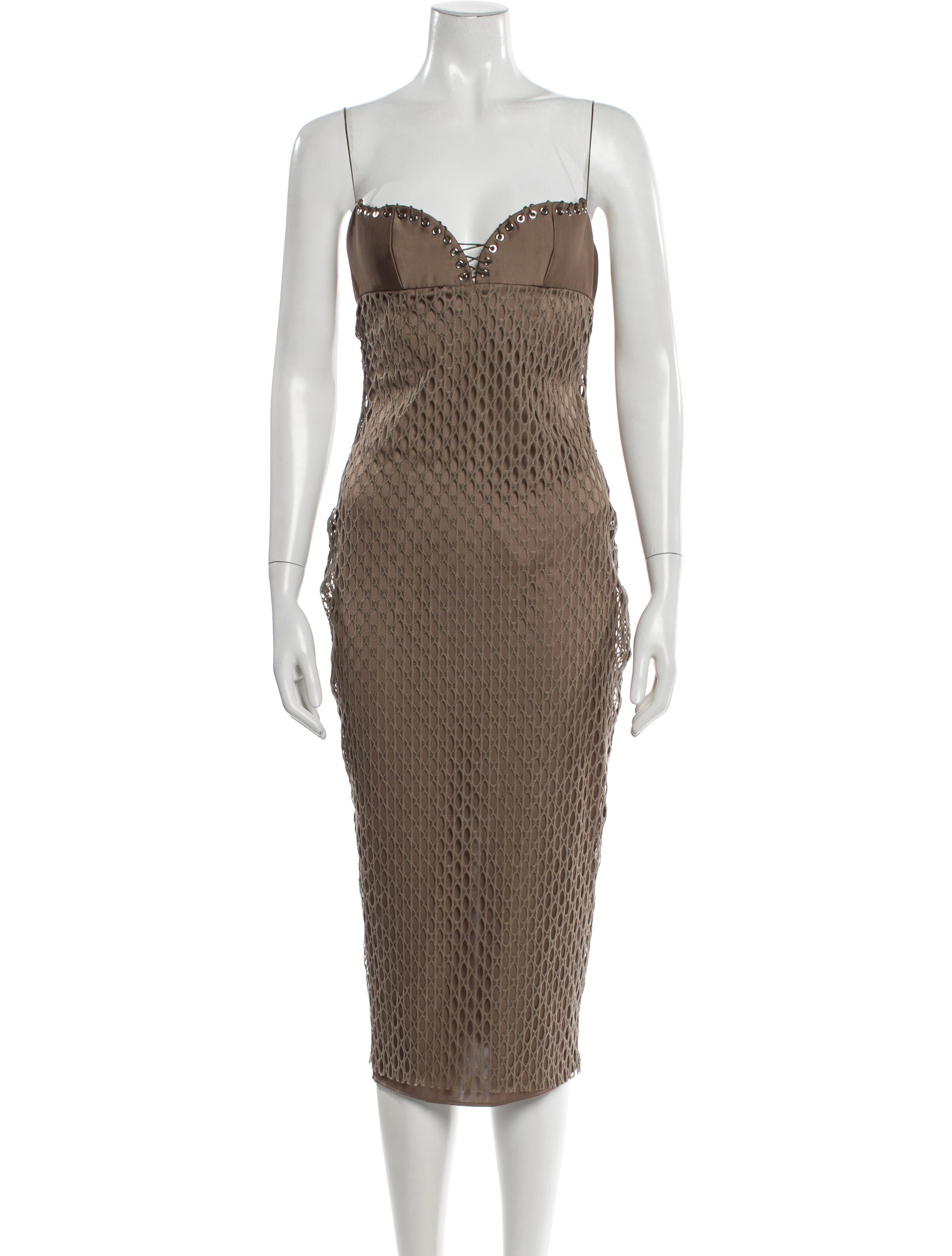 Ludovic de Saint Sernin Strapless Midi Length Dress