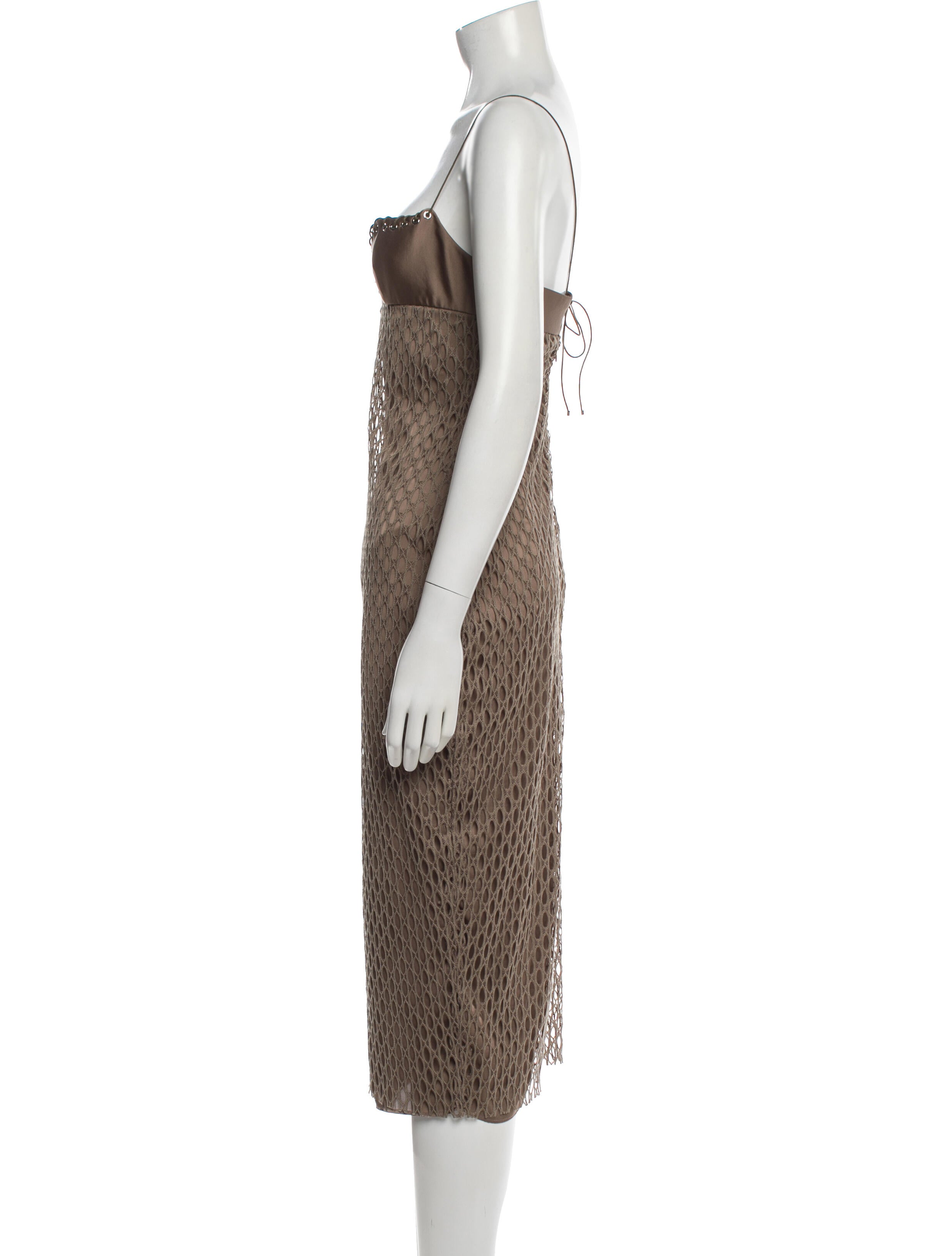 Ludovic de Saint Sernin Strapless Midi Length Dress