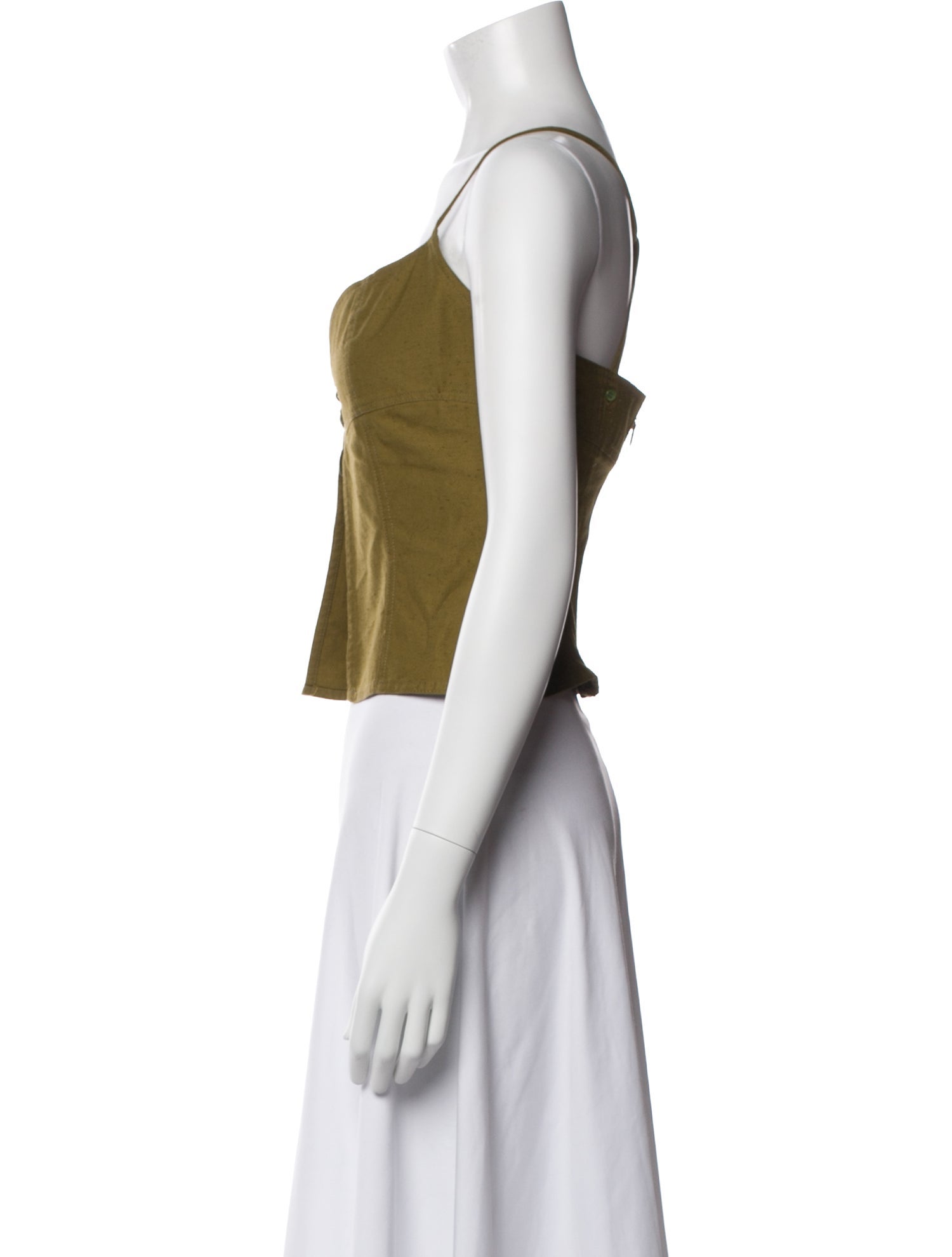 Ludovic de Saint Sernin V-Neck Sleeveless Crop Top
