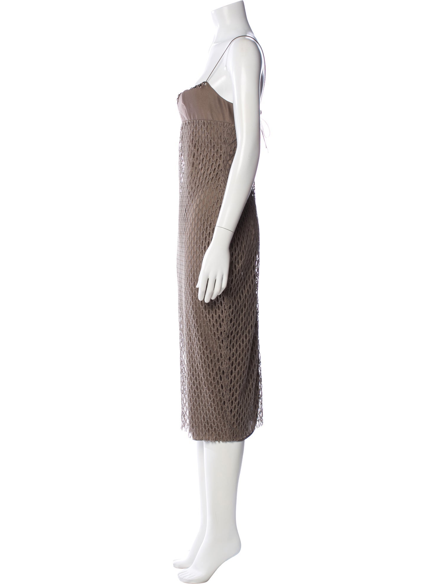 Ludovic de Saint Sernin Square Neckline Midi Length Dress w/ Tags