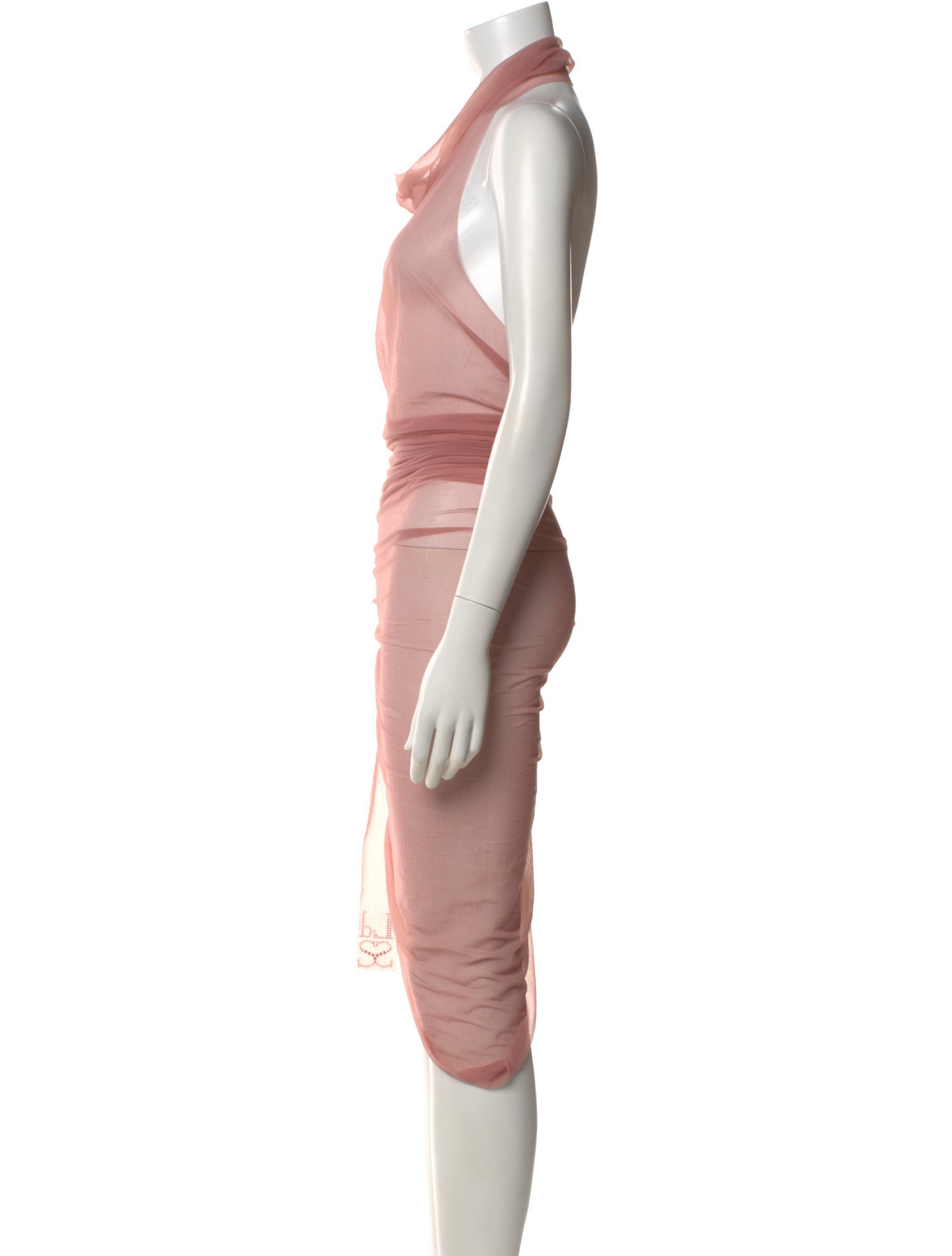Ludovic de Saint Sernin Cowl Neck Midi Length Dress