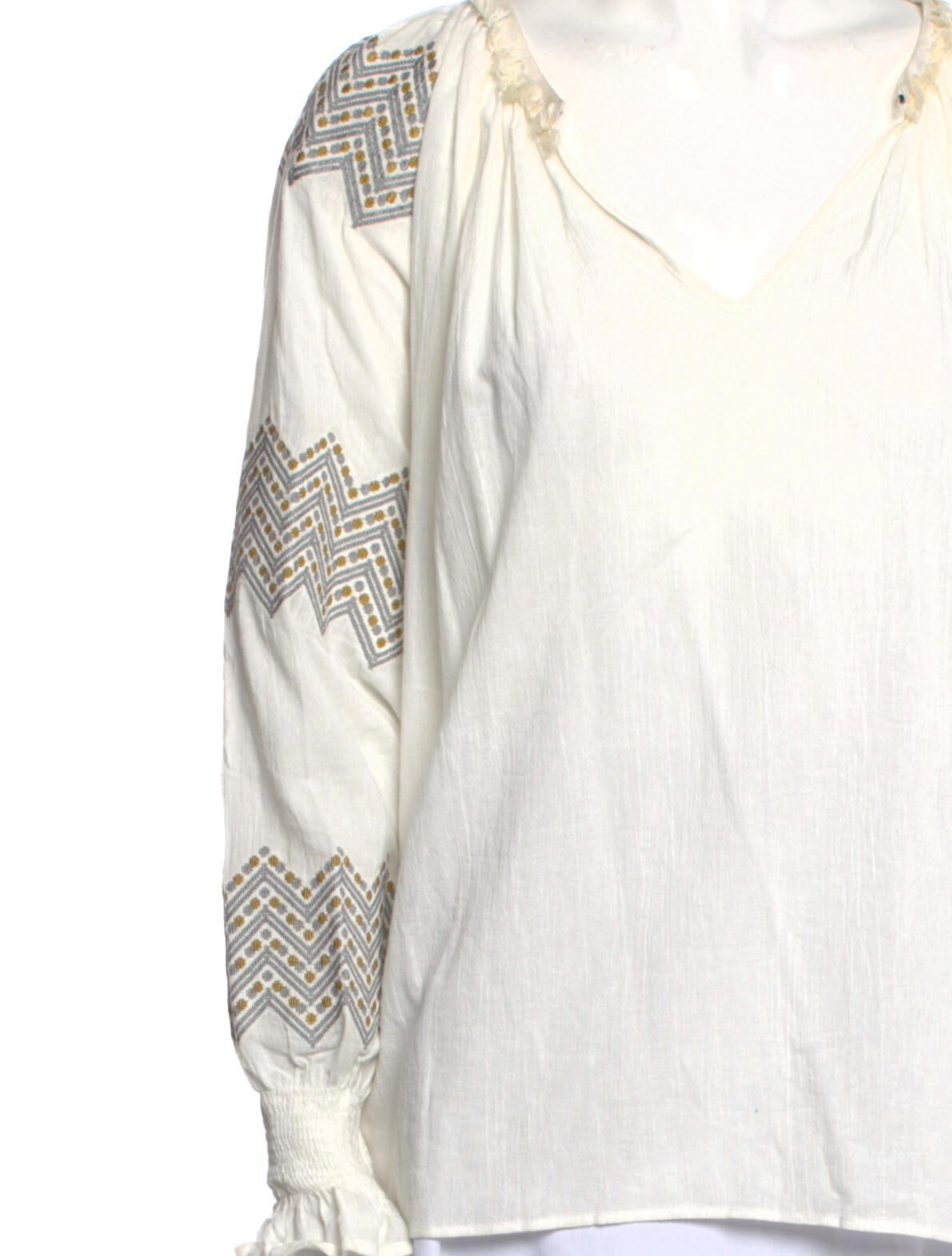 Lug Von Siga Printed V-Neck Blouse