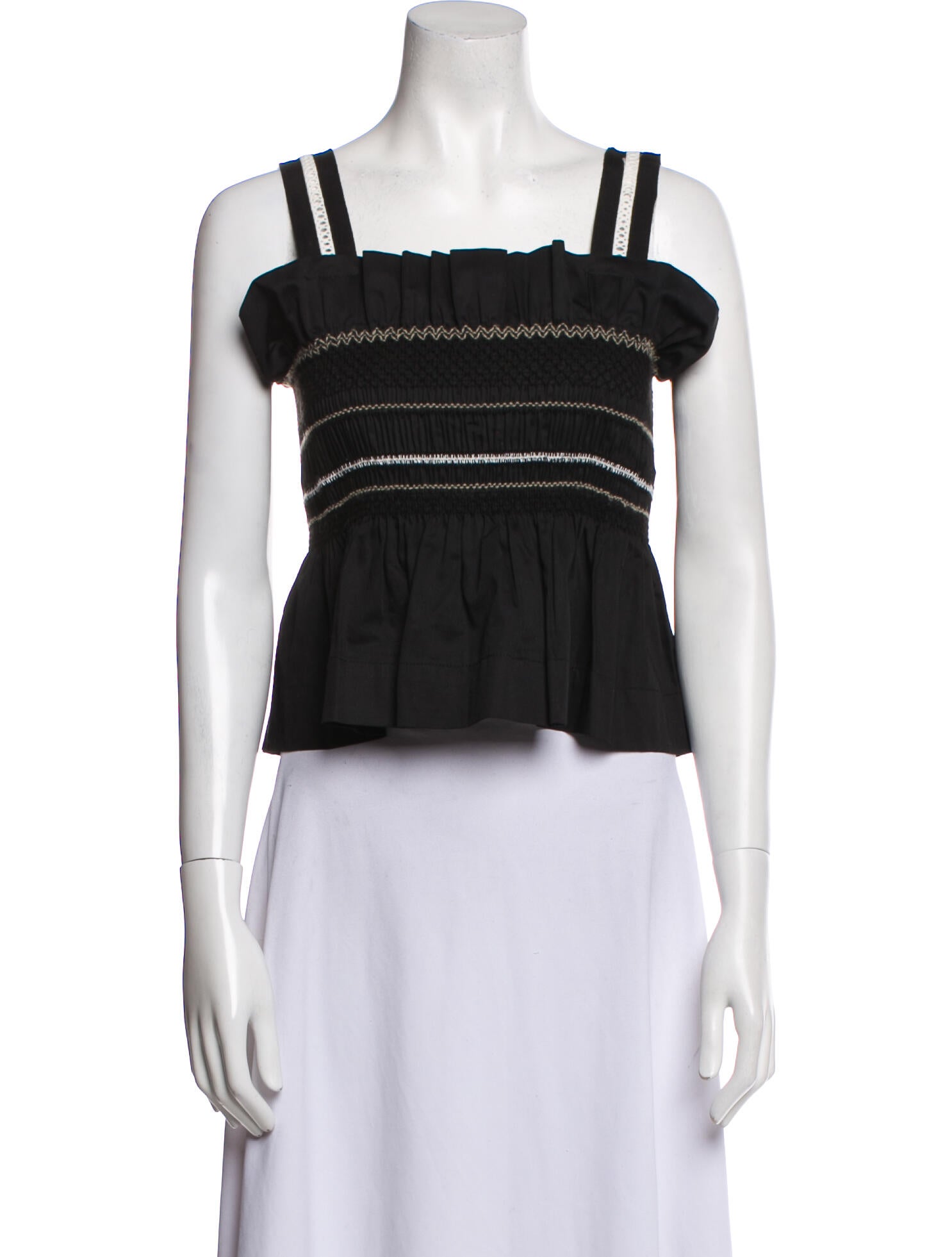 Lug Von Siga Square Neckline Sleeveless Crop Top
