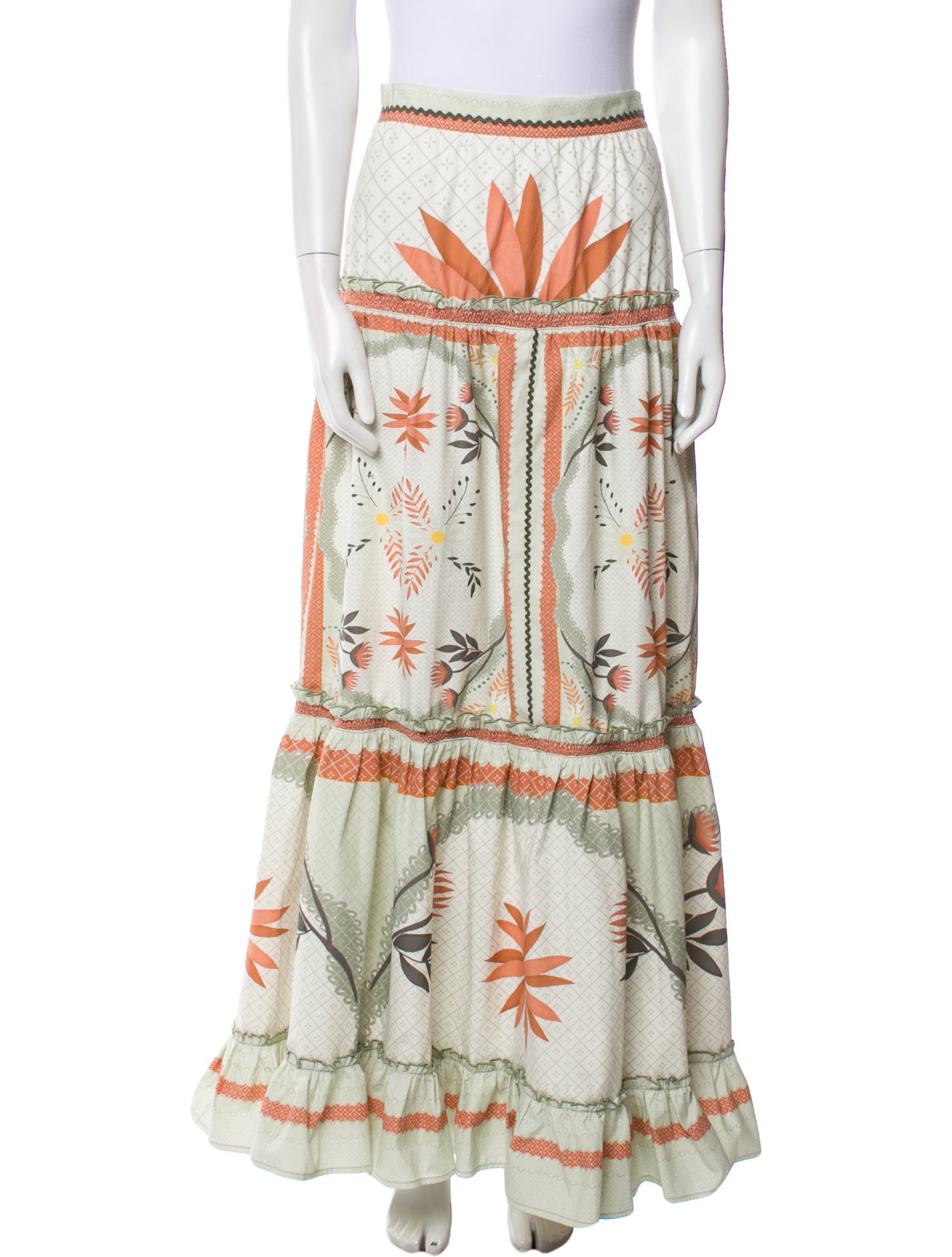 Lug Von Siga Floral Print Long Skirt w/ Tags