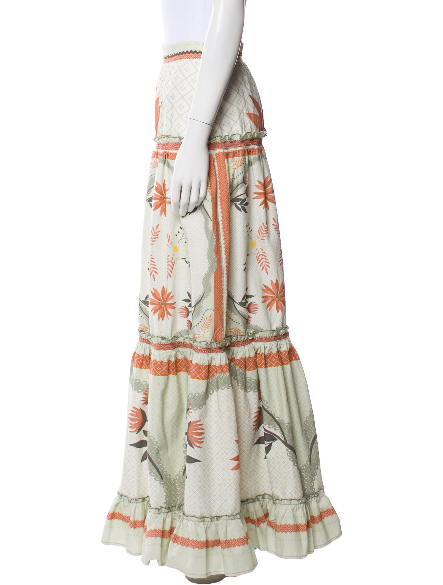 Lug Von Siga Floral Print Long Skirt w/ Tags