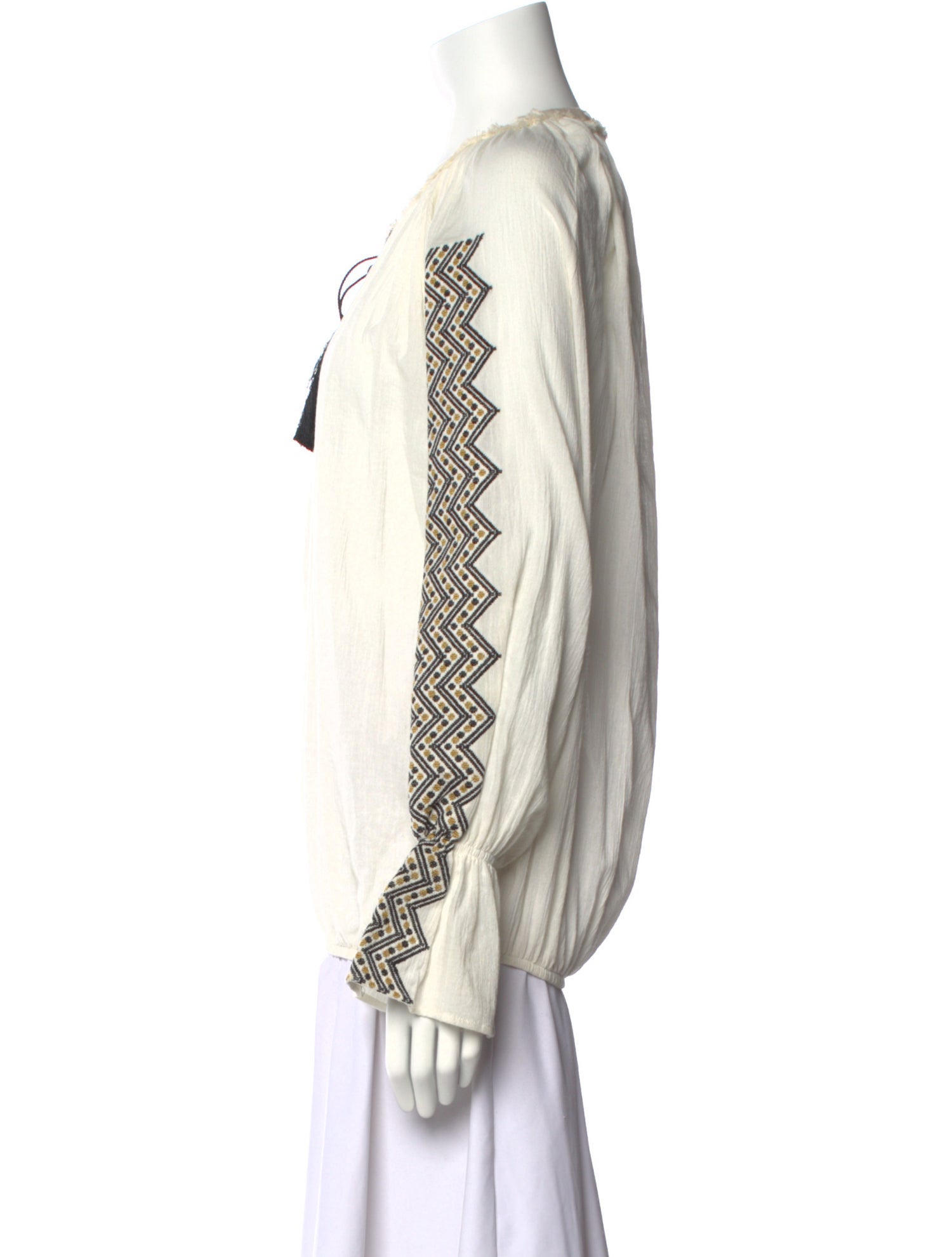 Lug Von Siga Scoop Neck Long Sleeve Blouse