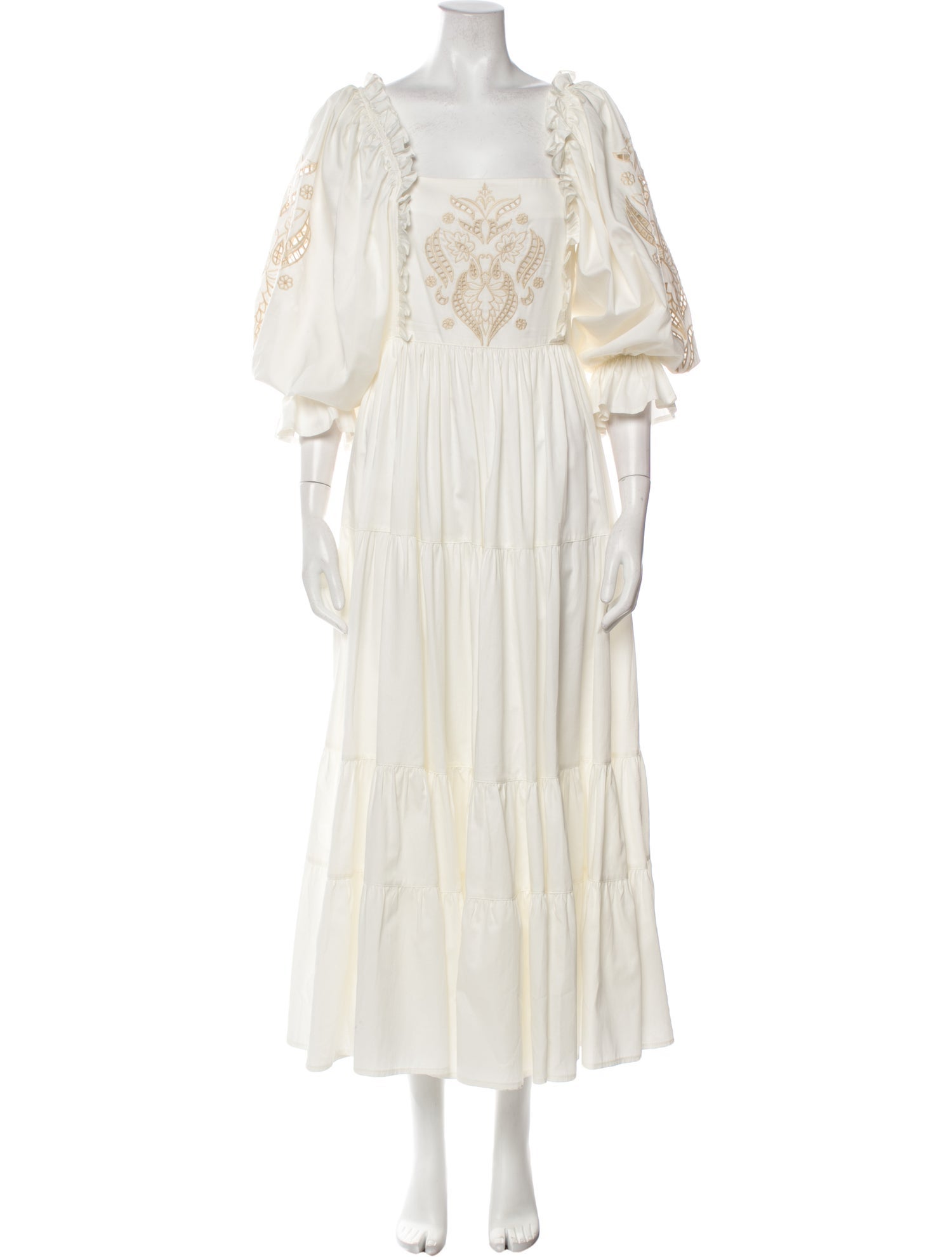 Lug Von Siga Square Neckline Midi Length Dress