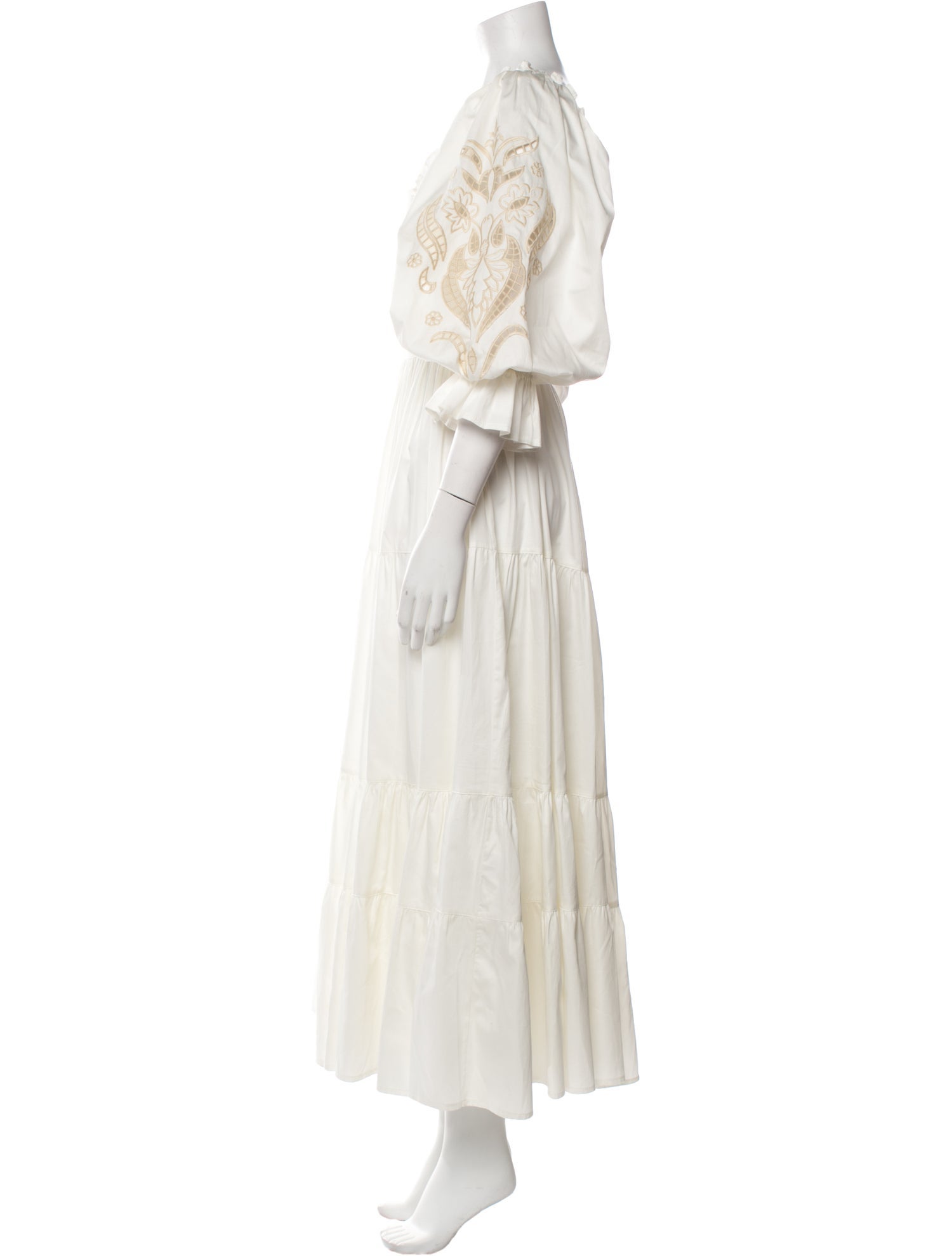 Lug Von Siga Square Neckline Midi Length Dress