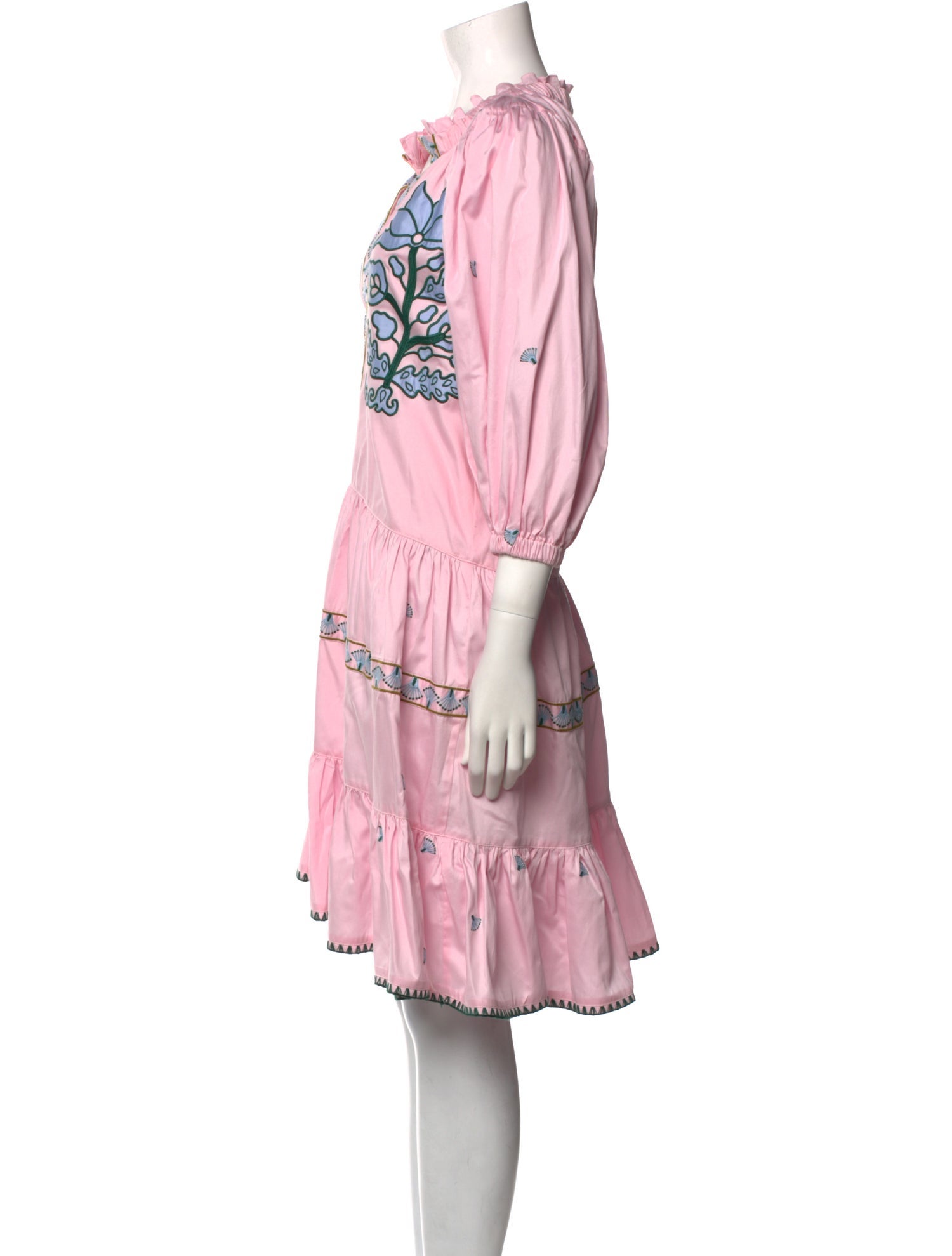 Lug Von Siga V-Neck Midi Length Dress