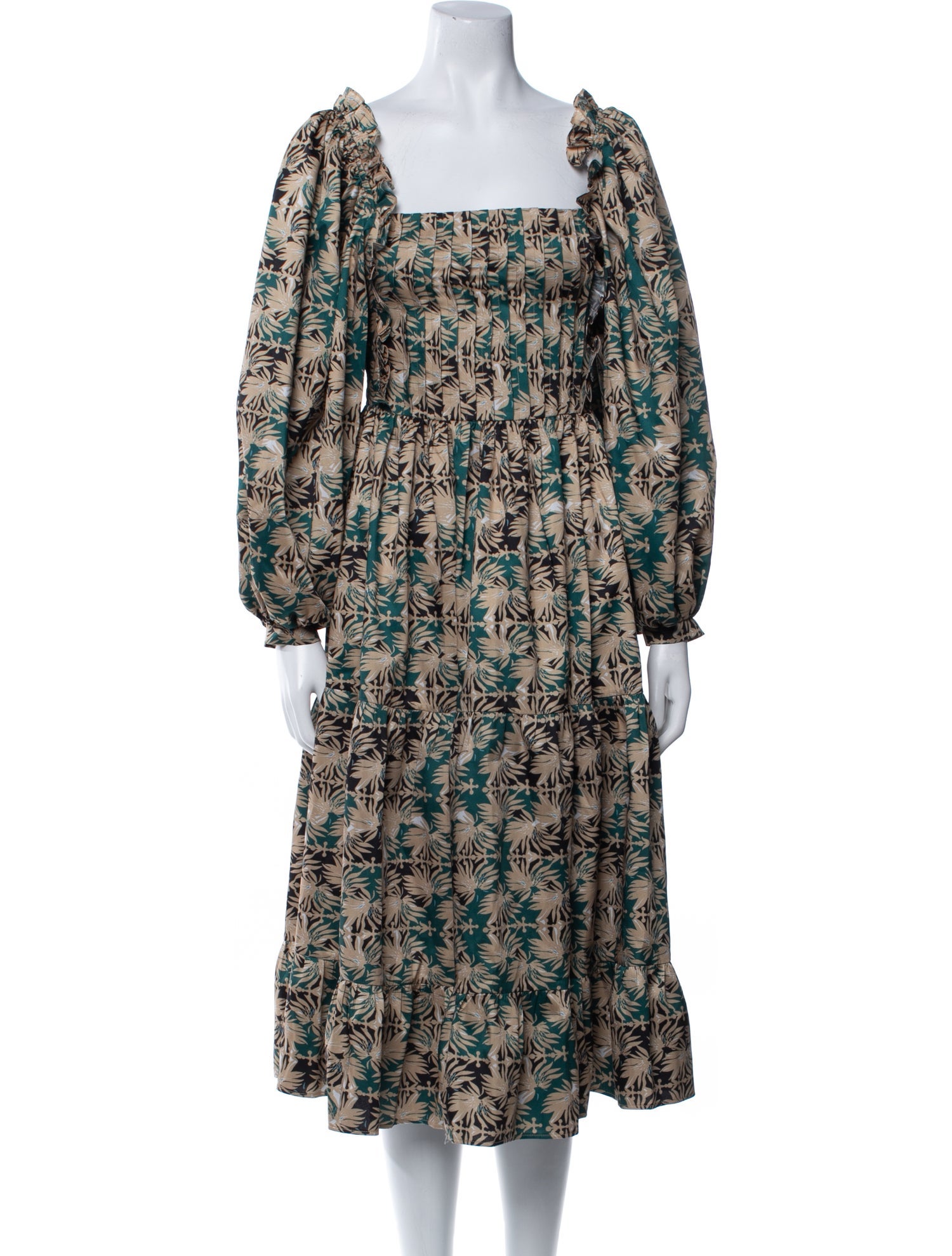 Lug Von Siga Floral Print Midi Length Dress