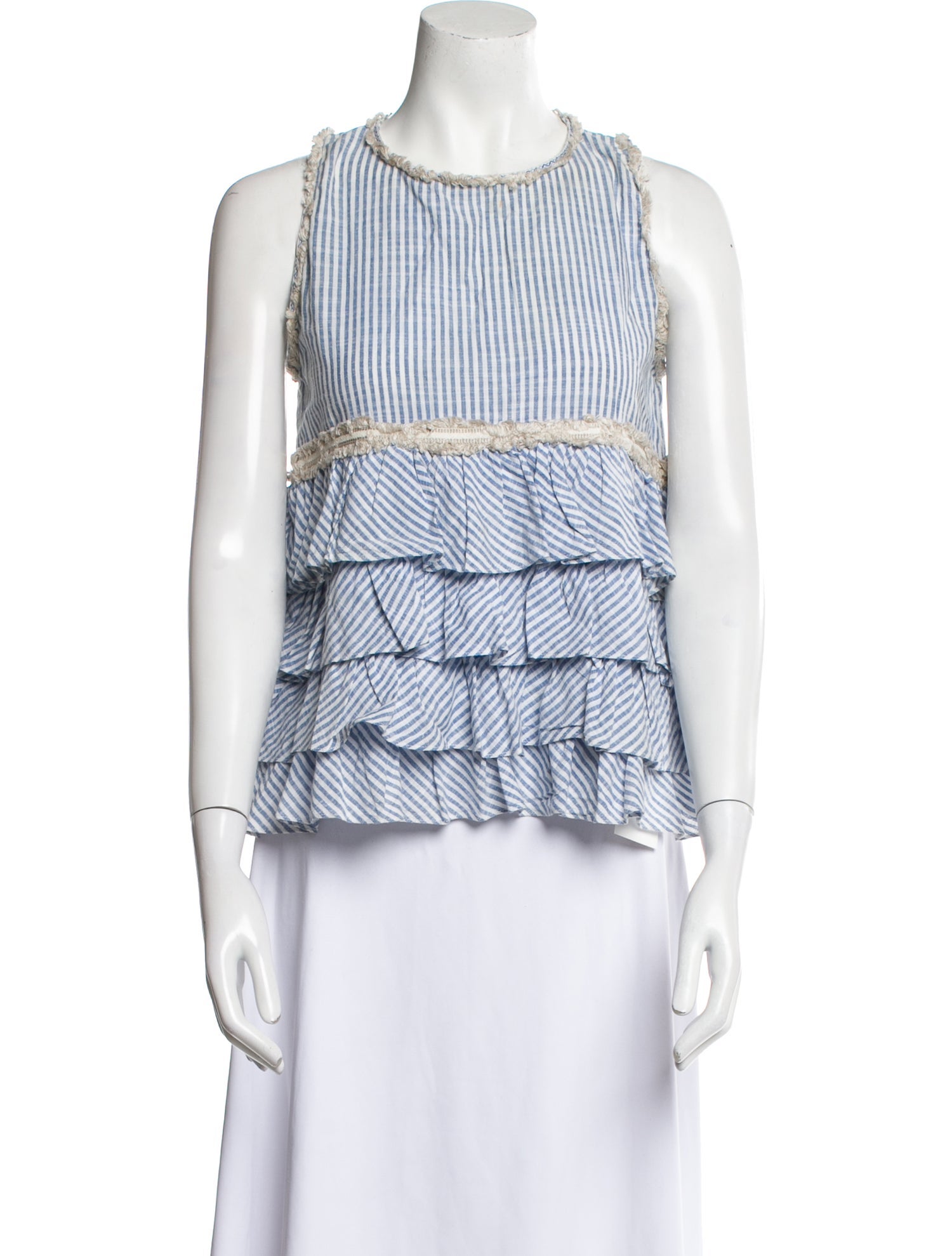 Lug Von Siga Plaid Print Crew Neck Top