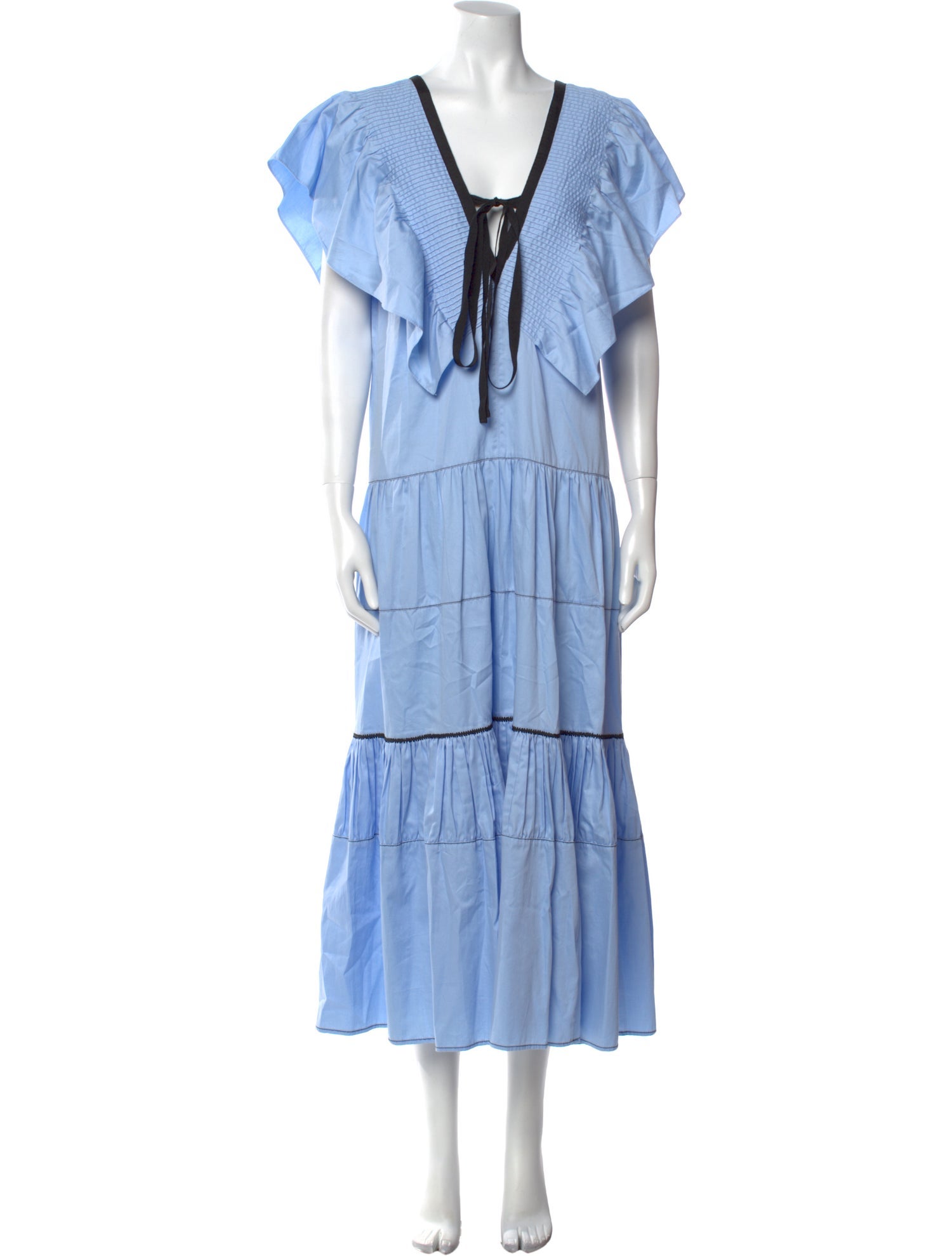 Lug Von Siga Tie Neck Long Dress