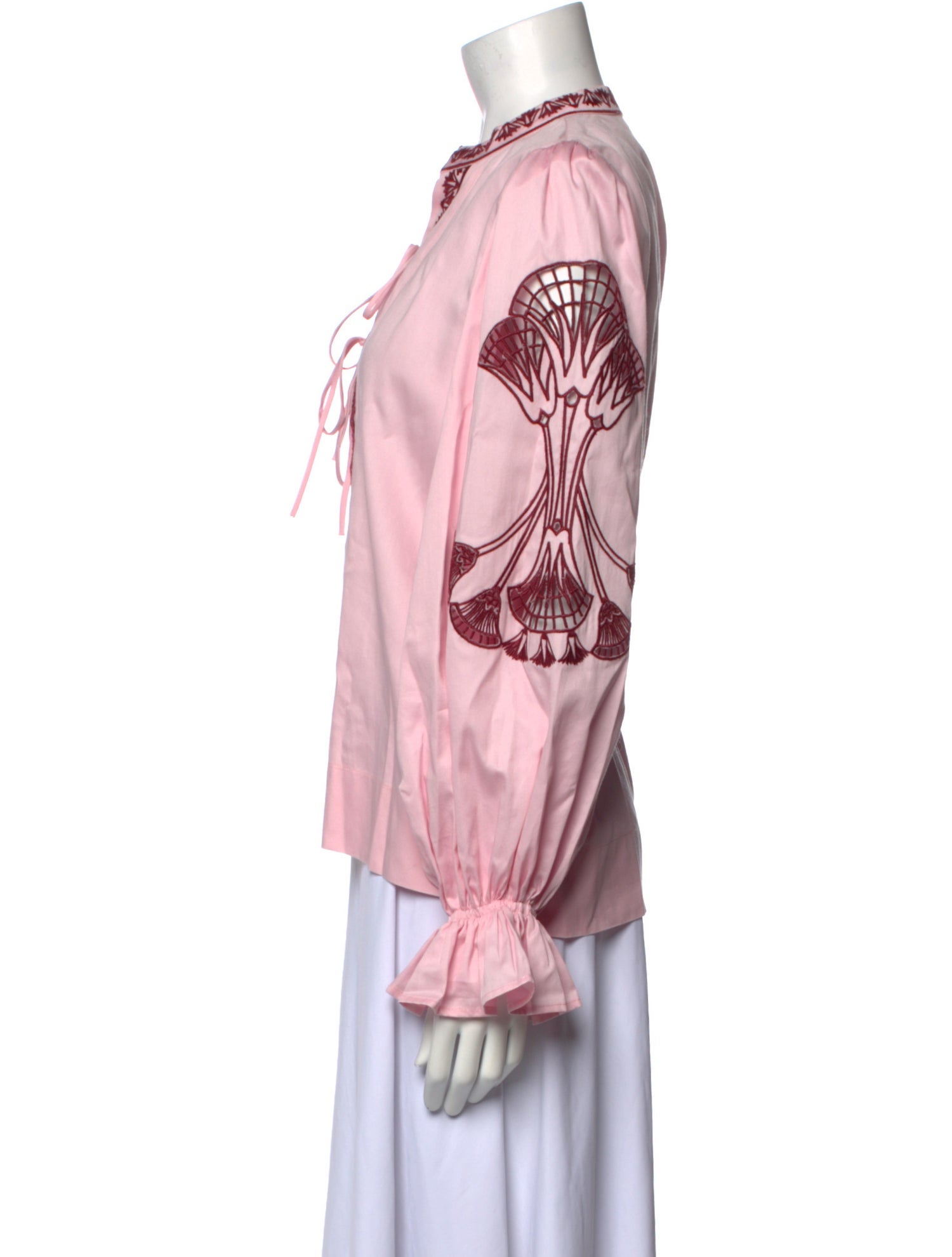 Lug Von Siga Mock Neck Long Sleeve Blouse