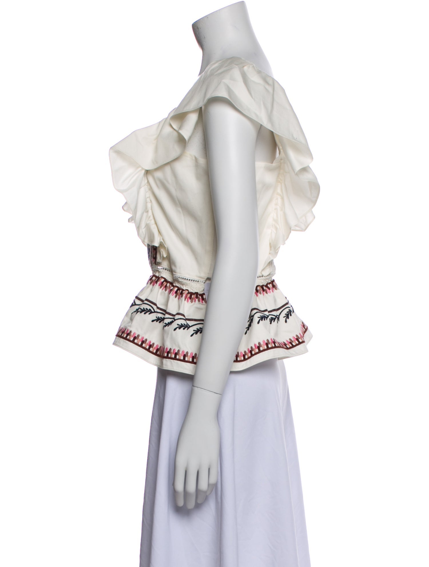 Lug Von Siga Printed Square Neckline Crop Top