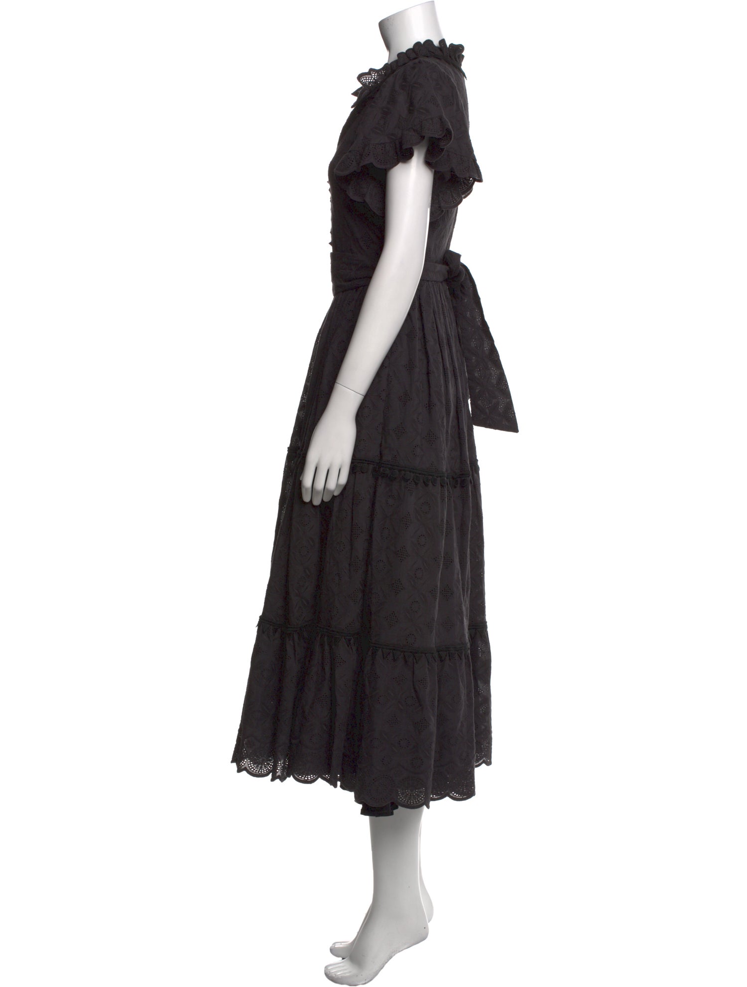 Lug Von Siga V-Neck Midi Length Dress