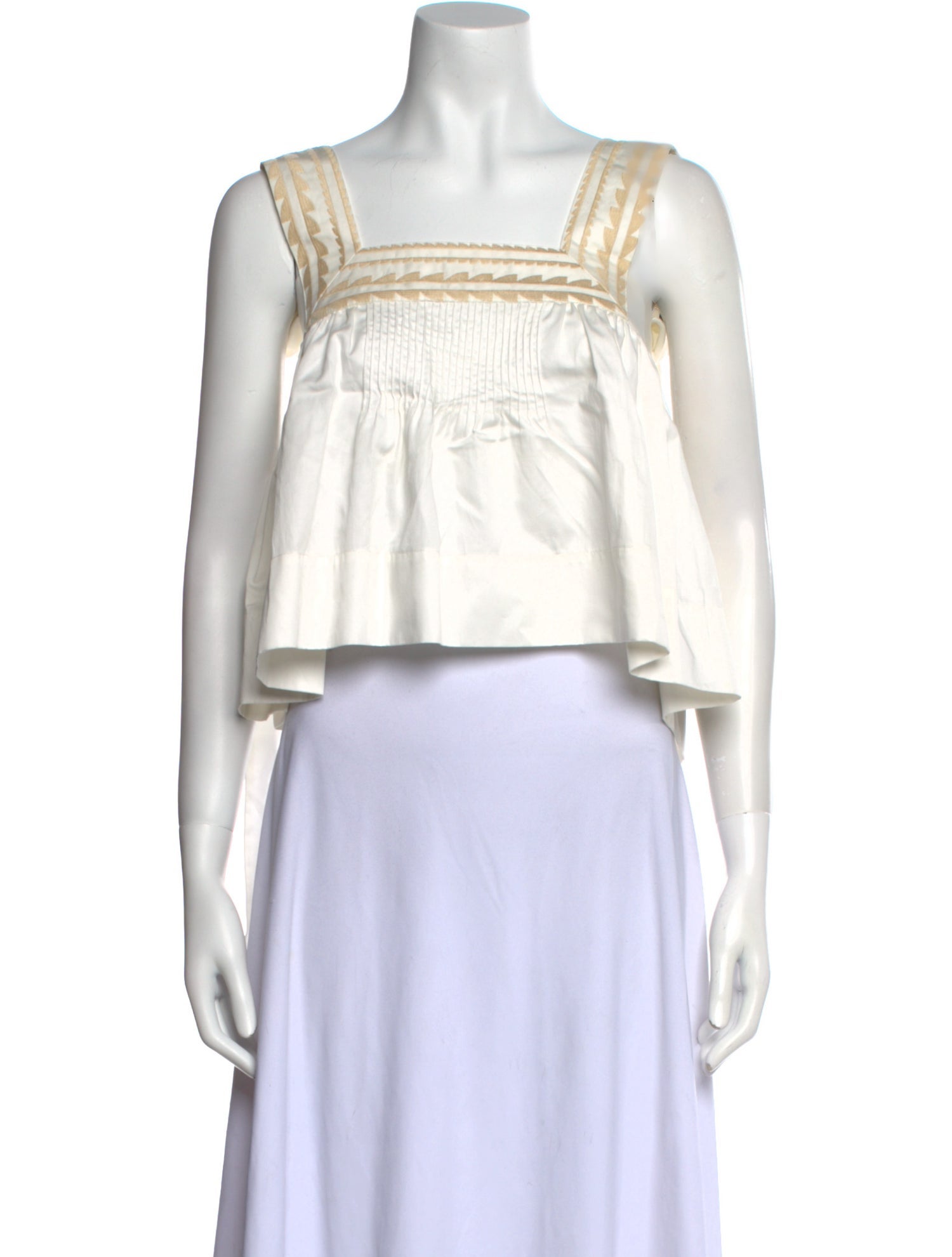 Lug Von Siga Square Neckline Sleeveless Crop Top