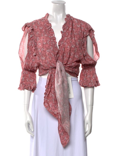 Lug Von Siga Floral Print V-Neck Blouse