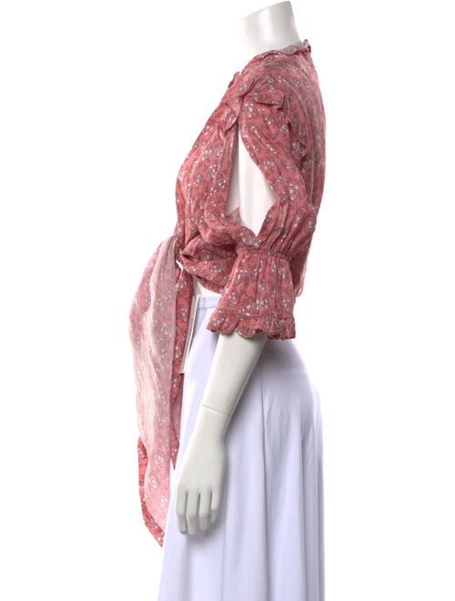 Lug Von Siga Floral Print V-Neck Blouse