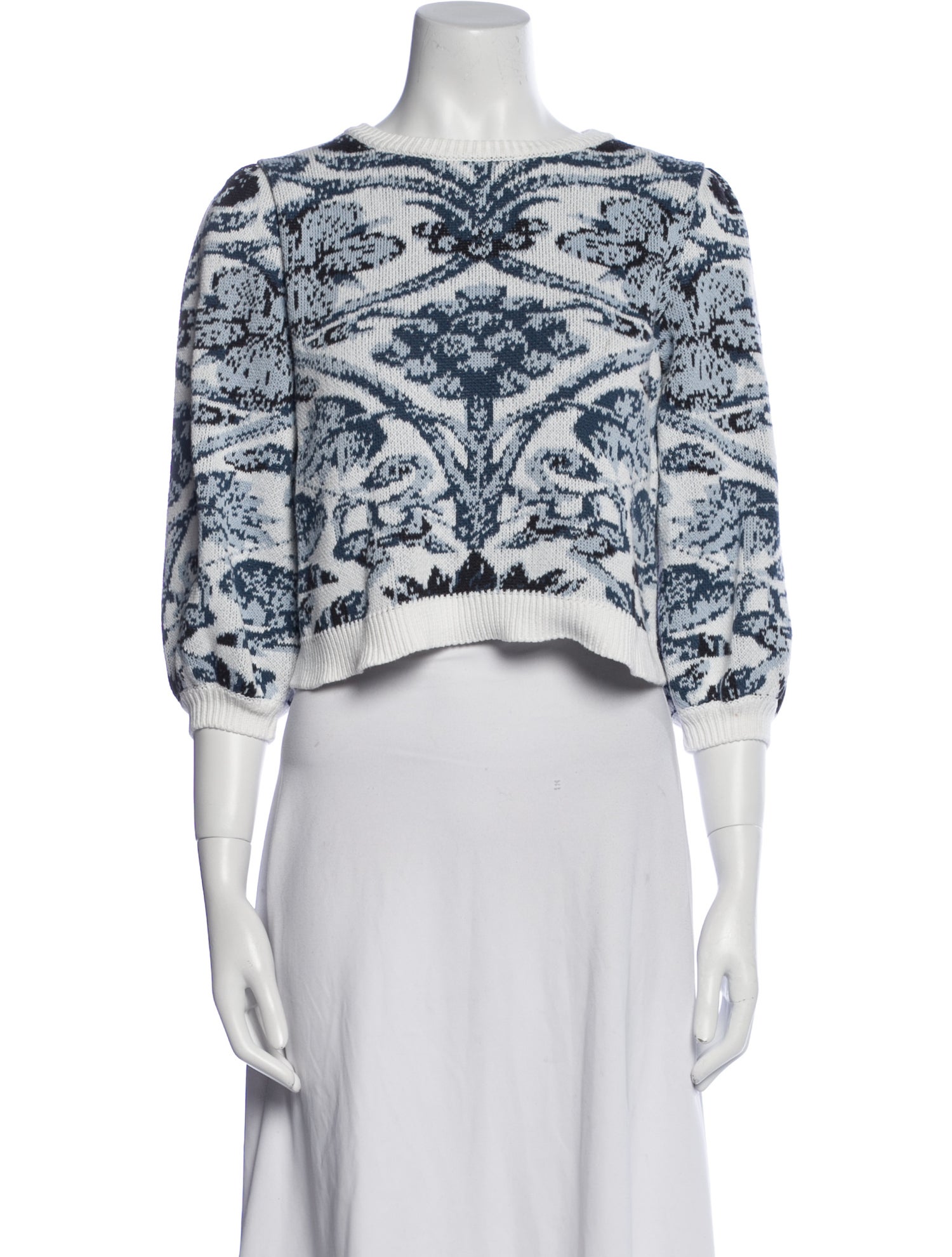 Lug Von Siga Printed Bateau Neckline Sweater