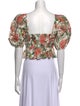 Lug Von Siga Linen Floral Print Crop Top