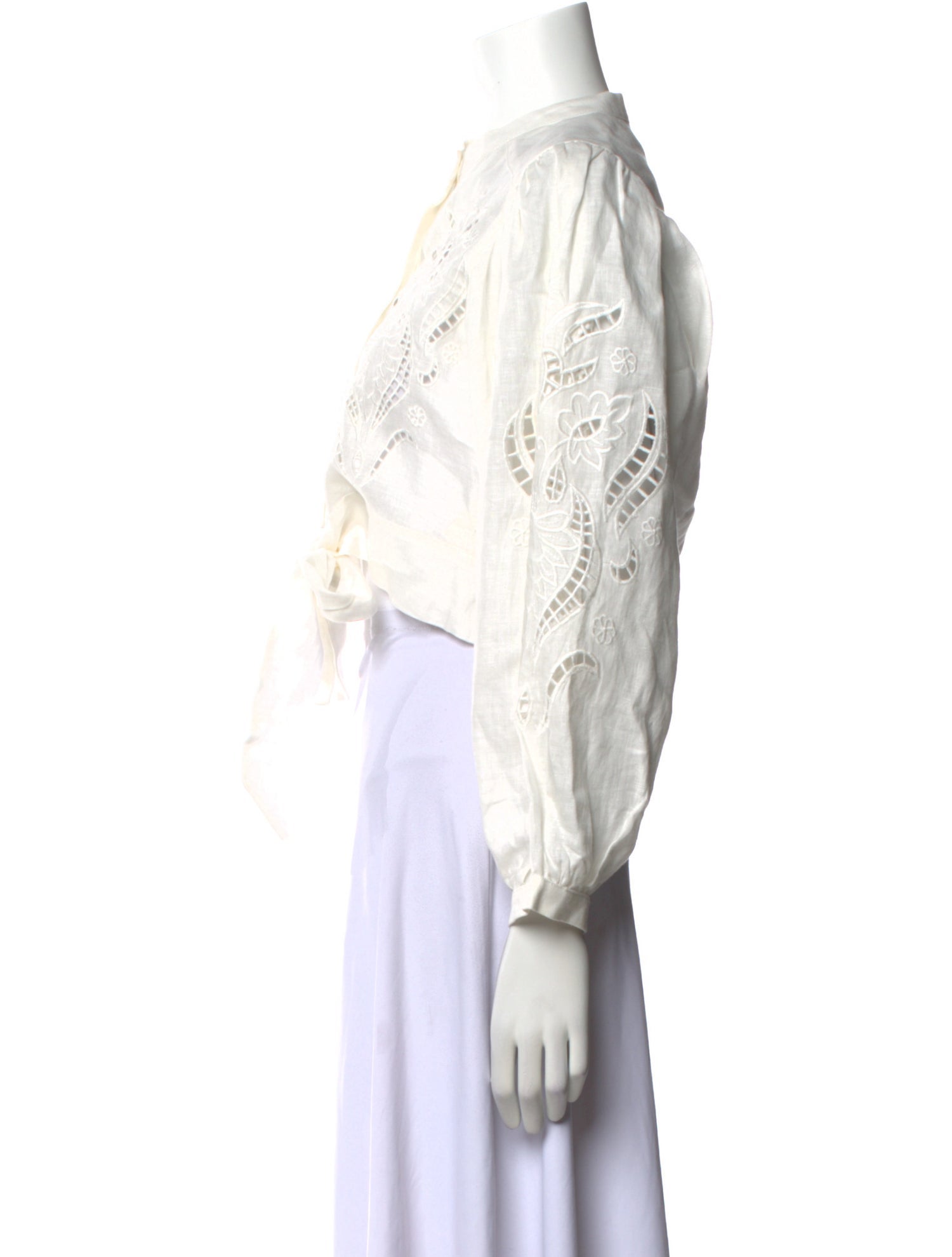 Lug Von Siga Linen Mock Neck Crop Top