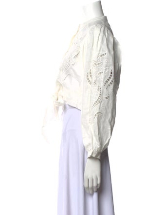 Lug Von Siga Linen Mock Neck Crop Top