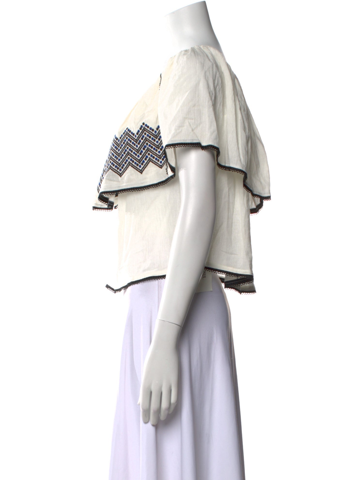 Lug Von Siga Printed Scoop Neck Crop Top