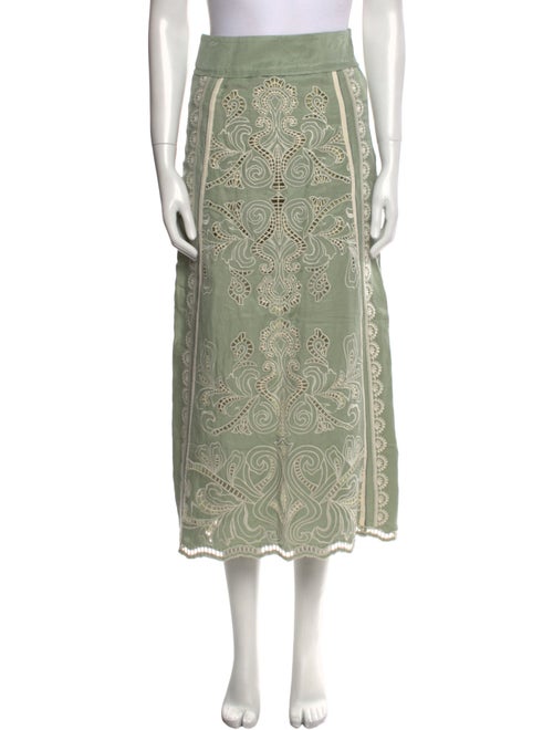 Lug Von Siga Lace Pattern Midi Length Skirt