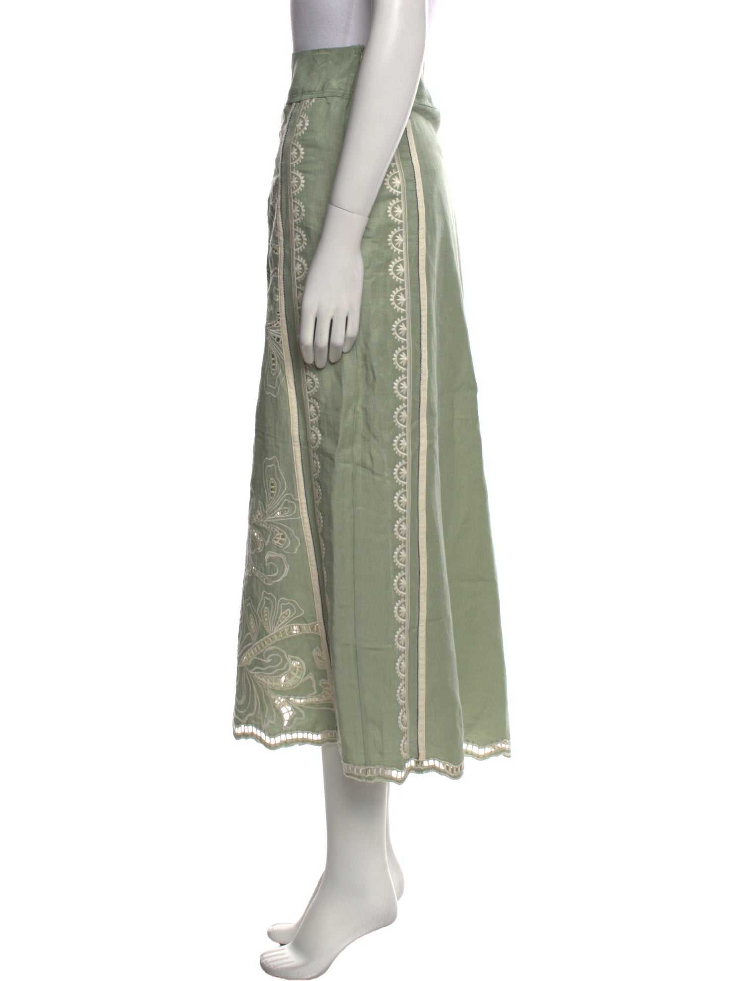 Lug Von Siga Lace Pattern Midi Length Skirt