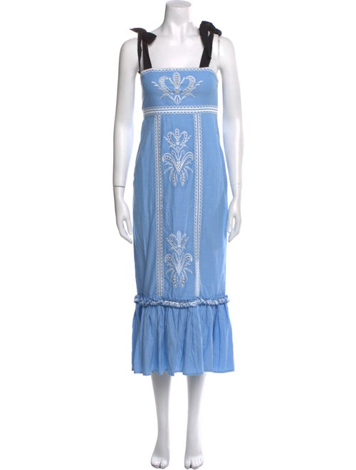 Lug Von Siga Square Neckline Midi Length Dress