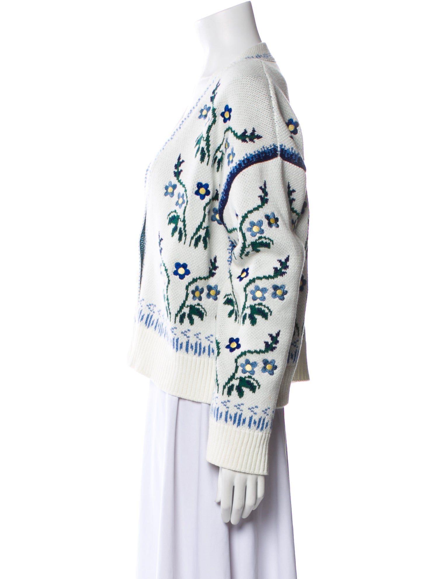 Lug Von Siga Printed V-Neck Sweater