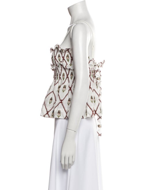 Lug Von Siga Printed Square Neckline Crop Top