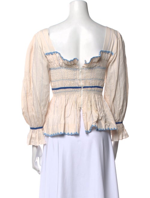 Lug Von Siga Square Neckline Three-Quarter Sleeve Blouse